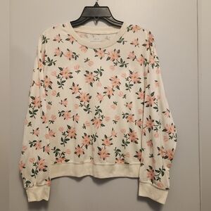 Draper James Natalie Sweatshirt Magnolia Print Size M